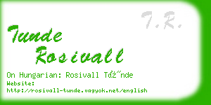 tunde rosivall business card